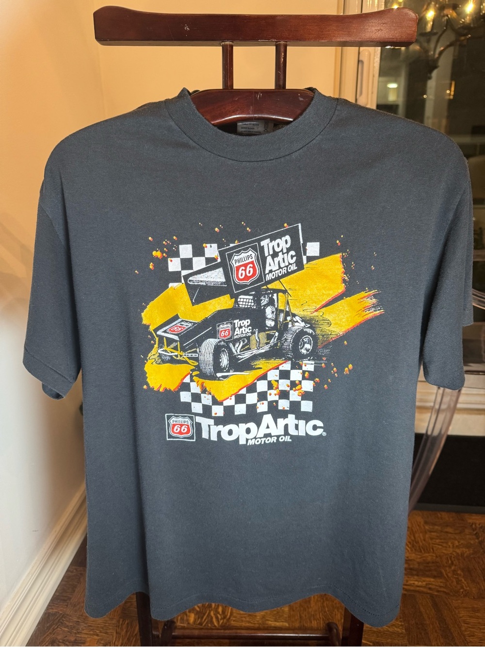 Vintage Single Stitch Phillips 66 Trop-Artic Motor Oil Racing T-Shirt Sz XL* USA